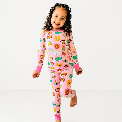 Little Sleepies Two-Piece Pajama Set for Boys & Girls, Soft Viscose from Bamboo Toddler Pajamas for Kids, Family Matching PJs