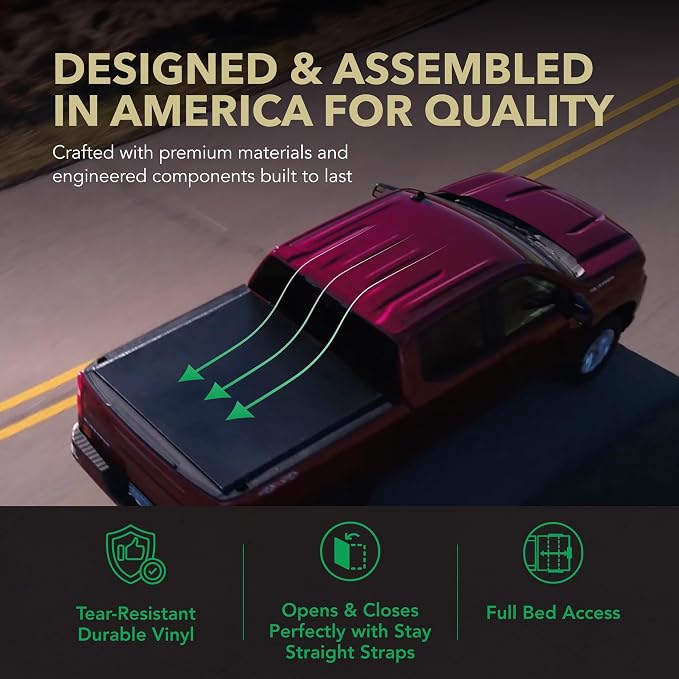 Gator ETX Soft Roll Up Truck Bed Tonneau Cover | 53108 | Fits 2007 - 2013 Chevy/GMC Silverado/Sierra 8' 2" Bed (97.6")