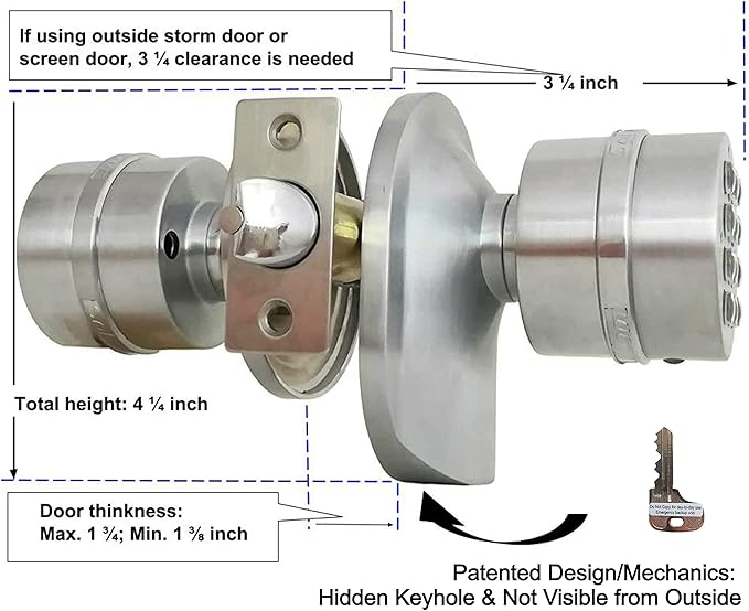 SoHoMiLL® Electronic Keypad Door Knob SoHo Mill® and Lock Set