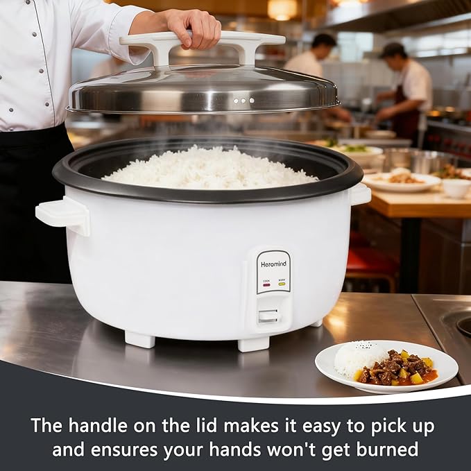Commercial Rice Cooker, 90-Cup Rice Cooker, 16Qt / 18 L Large Rice Cooker