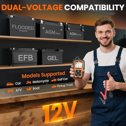 ANCEL AD410 PRO OBD2 Scanner and Battery Tester, 2-in-1 Car Diagnostic Tool