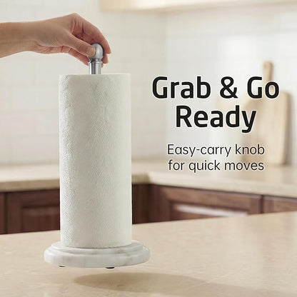 KES Anti-Slip Marble Paper Towel Holder Countertop