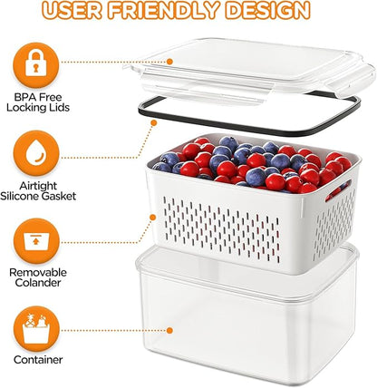 8-Pack Fruit Storage Containers