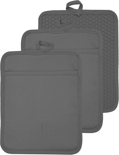 Oven Pot Holder with Pocket Cotton Heat Resistant Coaster Potholder Kitchen Hot