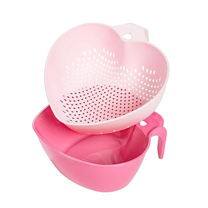 Paris Hilton Heart Bowl & Colander Set, Nesting 2-Piece Design