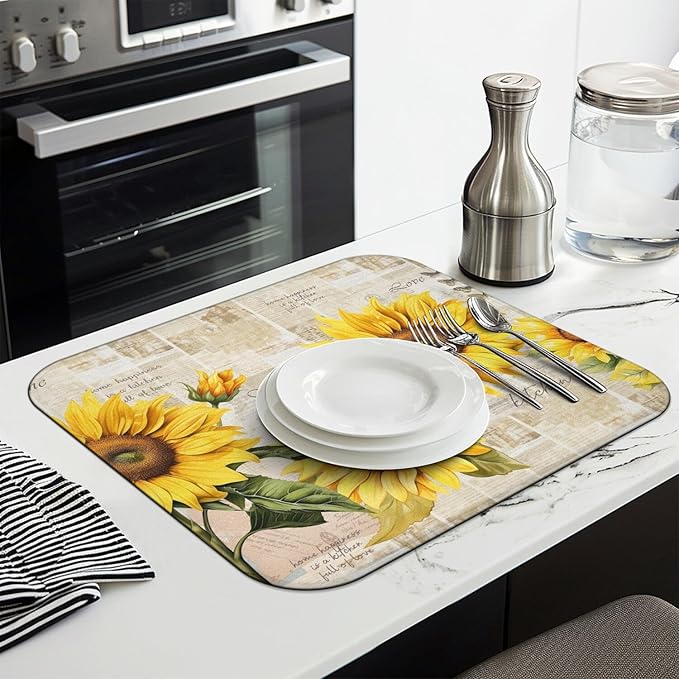 Dish Drying Mat Drainer Pads