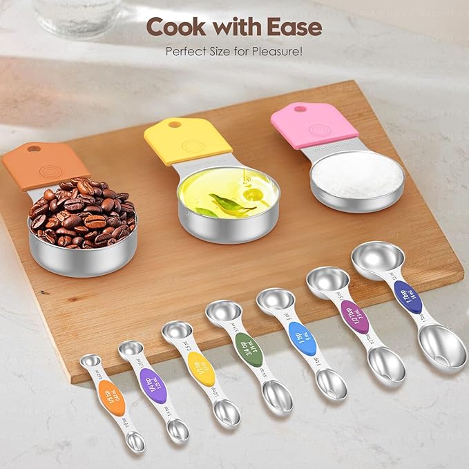 Magnetic Measuring Cups and Spoons Set