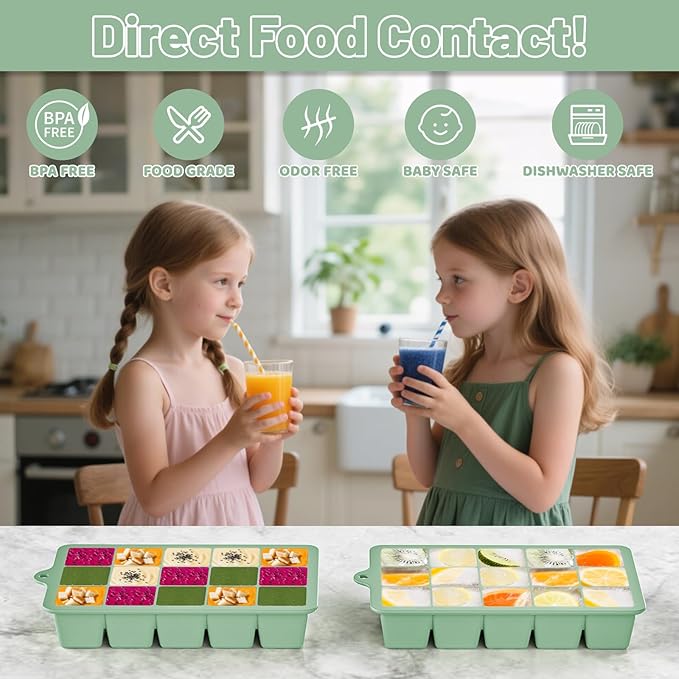 Silicone Ice Cube Tray 3 Pack