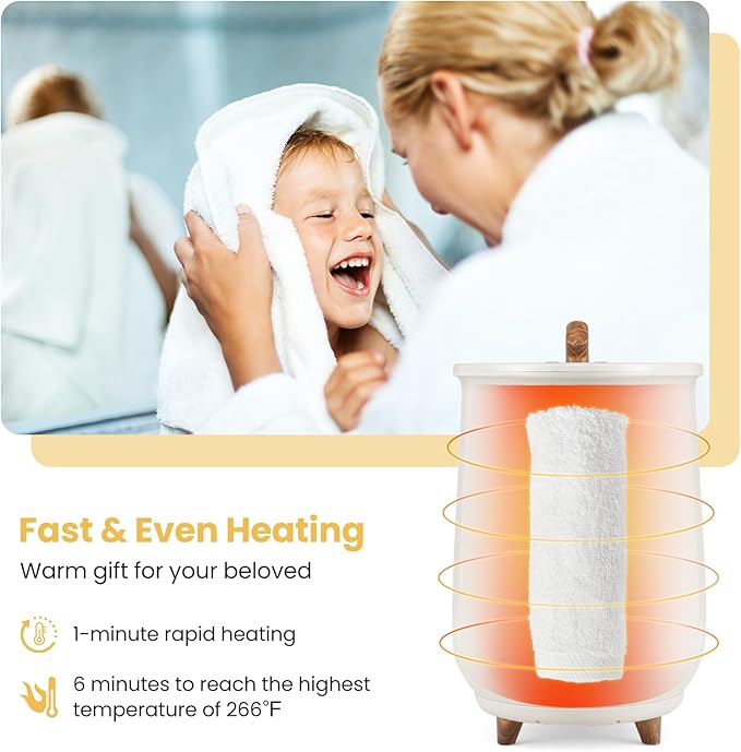 Tangkula Towel Warmer Bucket, 23L Large Luxury Bucket-Style Towel Warmer