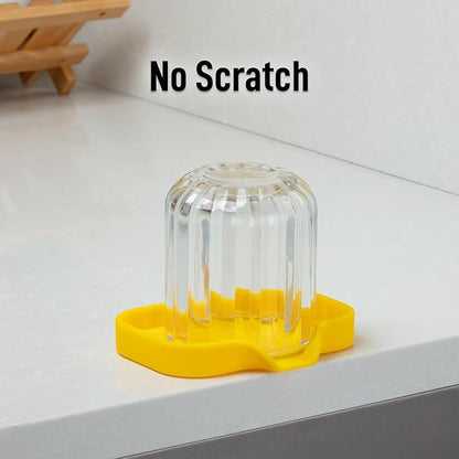 Zulay Kitchen Small Silicone Sponge Holder – Space-Saving Sink Organizer Tray