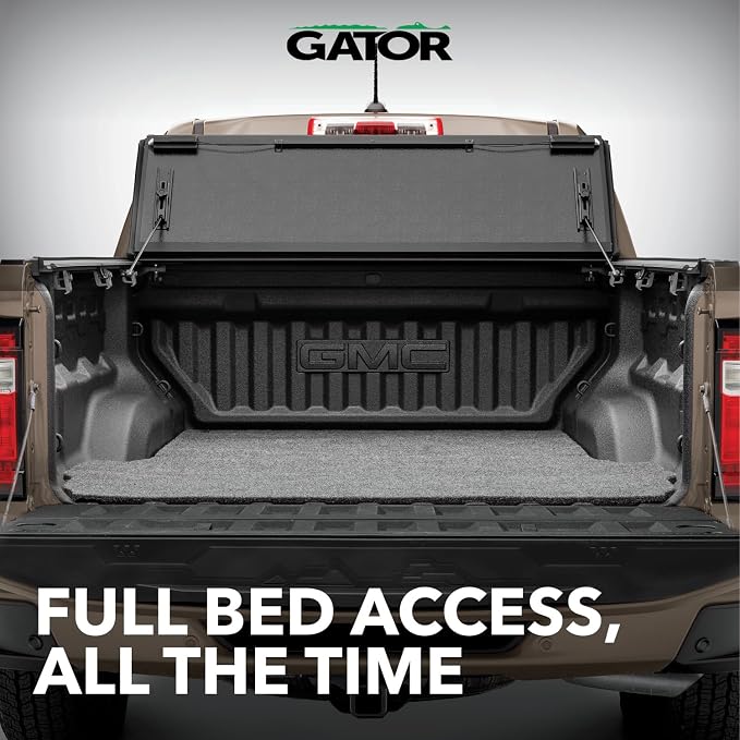 Gator FX Hard Quad-Fold Truck Bed Tonneau Cover | 8828409T | Fits 2007 - 2021 Toyota Tundra w/ track system, will not work with Trail Edition models 5' 7" Bed (66.7")