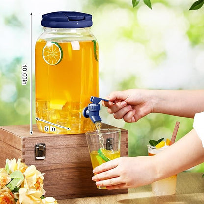 Havawish 2 Pcs 1 Gallon Plastic Beverage Dispenser