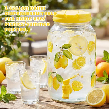 Havawish 2 Pcs 1 Gallon Plastic Beverage Dispenser