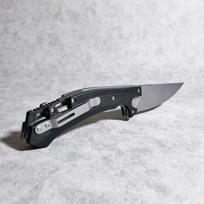 10 Inches Tactical Folding Knife - Multi-Functional Survival Knife for Camping, Hunting, Fishing, Hiking | Outdoor & Emergency Preparedness Tool (GRAY)