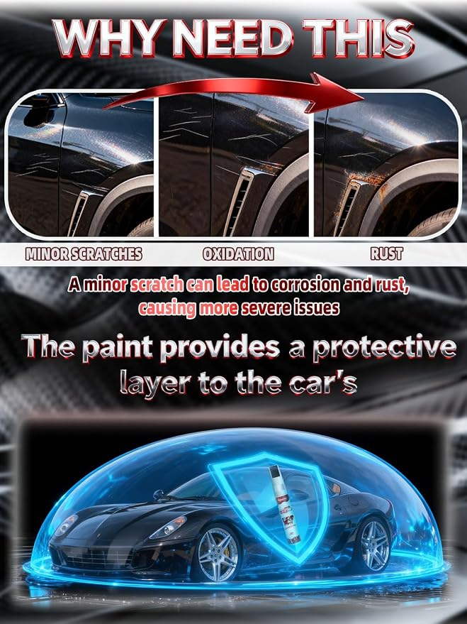 Pitch Black(PX8) Car Touch Up Paint for Dodge, Color Accurate Two-In-One Car Paint Scratch Repair Pen, Professional Scratch Remover for Vehicles Chips and Nicks Scuff