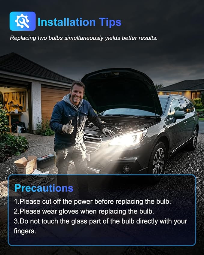 9005 Halogen Headlight Bulbs, Standard High Beam or Low Beam or Fog Light Bulb, DC 12V 55W 5000K,4000 Lumens,Head Light Bulbs for Car,High Brightness Headlight Bulb, Pack of 2