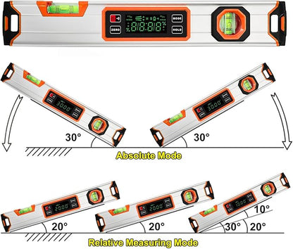 eOUTIL 15.7-Inch Digital Torpedo Level & Angle Finder – IP54 Waterproof