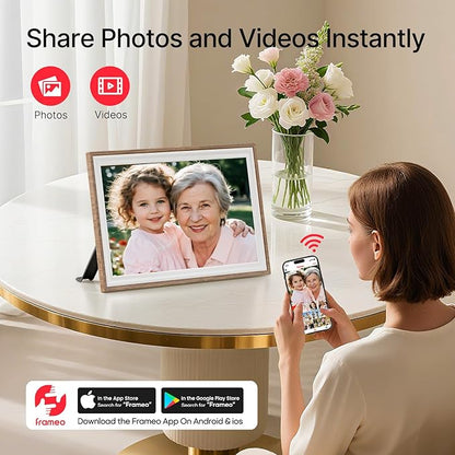 Frameo 10.1" Digital Picture Frame, Smart WiFi Digital Photo Frame