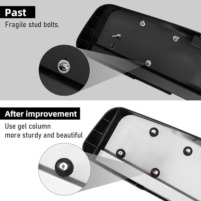 COMNOVA 6 Inch Running Boards Compatible with 19-26 Chevy Silverado 1500 Crew Cab, 20-26 Silverado/Sierra 2500HD 3500HD Crew Cab, Step Bar Running Board for Silverado, Including in 8 Brackets.