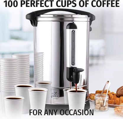 Zulay Commercial Grade 100 Cup Coffee Maker Hot Water Urn