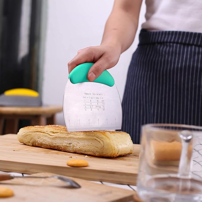 1 pcs Dough Pastry Scraper Chopper/Stainless Steel Dough Scraper Cutter