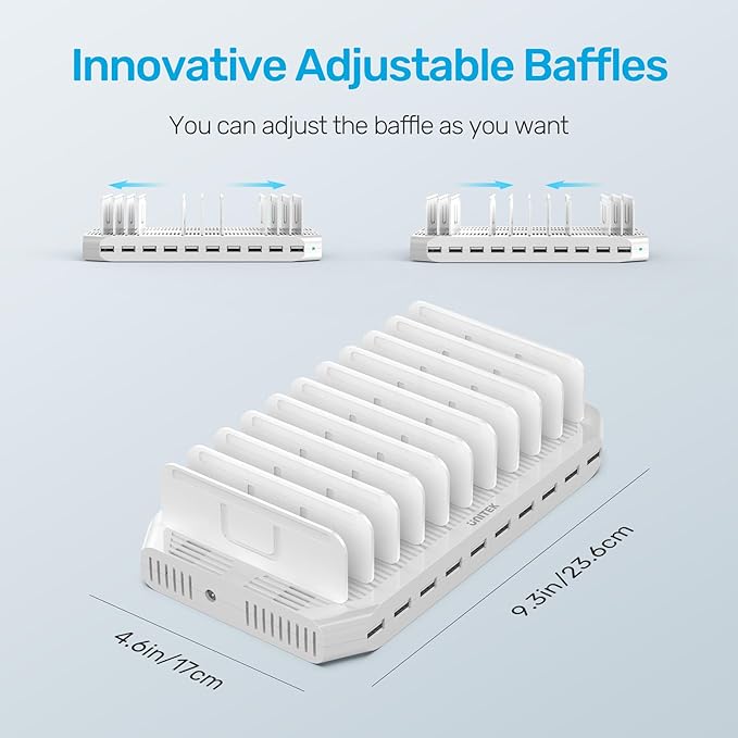 【5PCS】 Unitek Multi Charging Station, 10-Port USB Charger