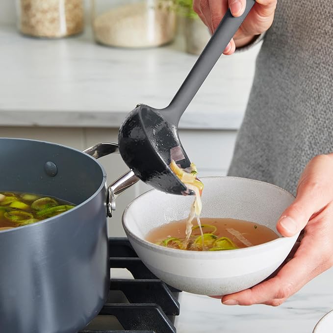 GreenPan Silicone Ladle, Soup Mixing Stirring Serving, Cooking Kitchen Utensil