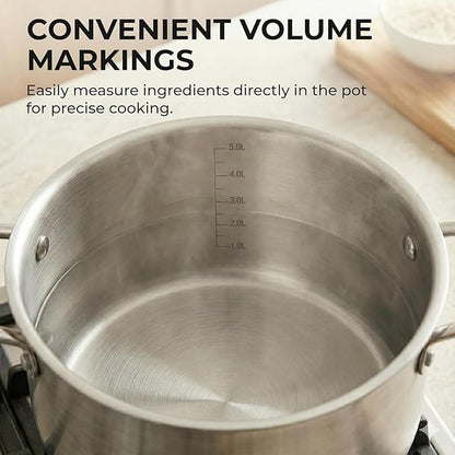 SUNHOUSE 18/8 Stainless Steel Stock Pot