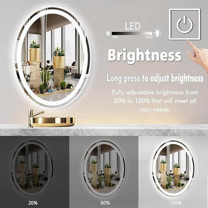 28 x 36 Inch Oval LED Vanity Mirror