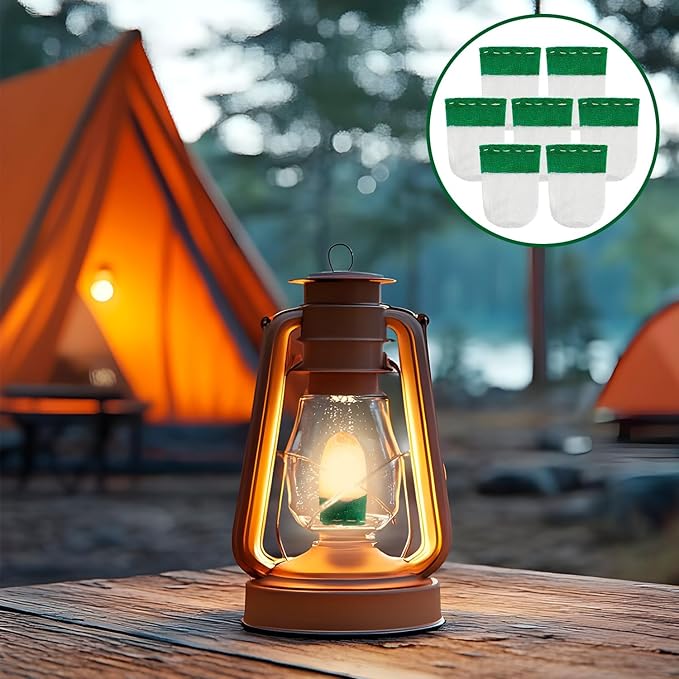60Pcs Lantern Mantles, U Shape Mantles for Propane Lantern, Propane Lanterns Mantles for Outdoor Camping Lantern Natural, Gas Lantern Covers Mantles for Lantern
