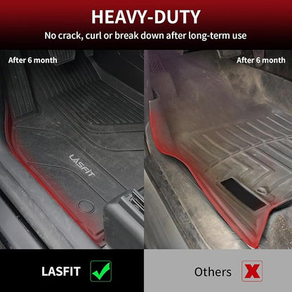 LASFIT Premium Extra Thick Trunk Mats for Tesla Model S & Model S Plaid 2025/2024/2023/2022/2021 | TPE All Weather Custom Fit Frunk Car Mat Cargo Liners Set, 3PC Black