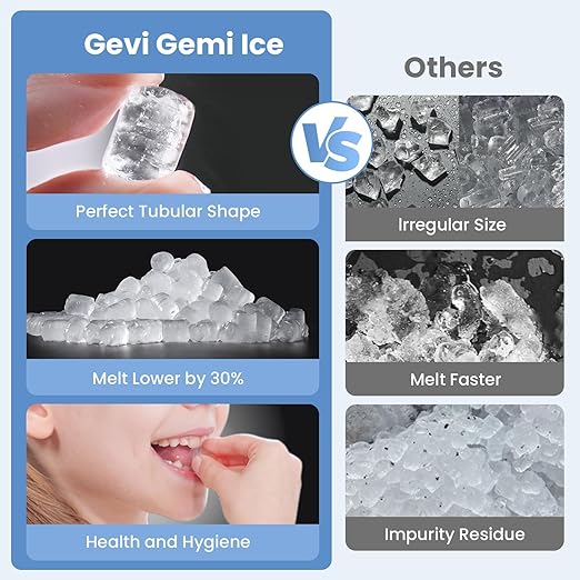 Gevi V2.0 Nugget Ice Maker, 38lbs/24H Countertop Pellet Ice Machine