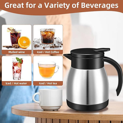 Norme 2 Pcs Thermal Coffee Carafe Insulated Stainless Steel Coffee Carafe