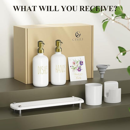 Cisily Kitchen Soap Dispenser Set Comes