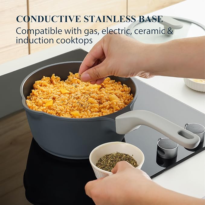 PRICUSIS Nonstick Saucepan Set