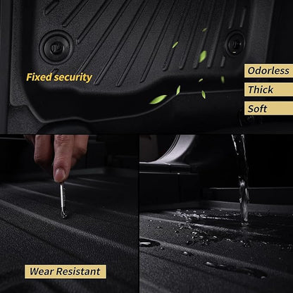 Floor Mats Fits 2019-2025 2026 Mercedes Benz Sprinter 1500/2500/3500/4500（Only Fit Cargo Van/Cab Chassis） TPE All Weather Protection Car Front Row Mats, Black mat Accessories for Sprinter