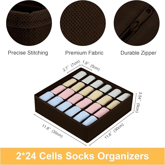 Joyoldelf Sock Organizer Drawer Organizer