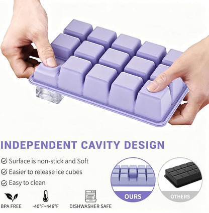 Silicone Ice Cube Tray 3 Pack