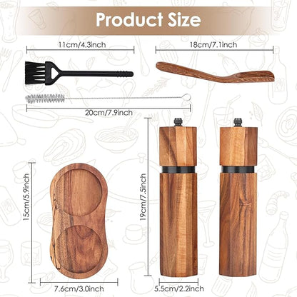 Wooden Salt and Pepper Grinder Set