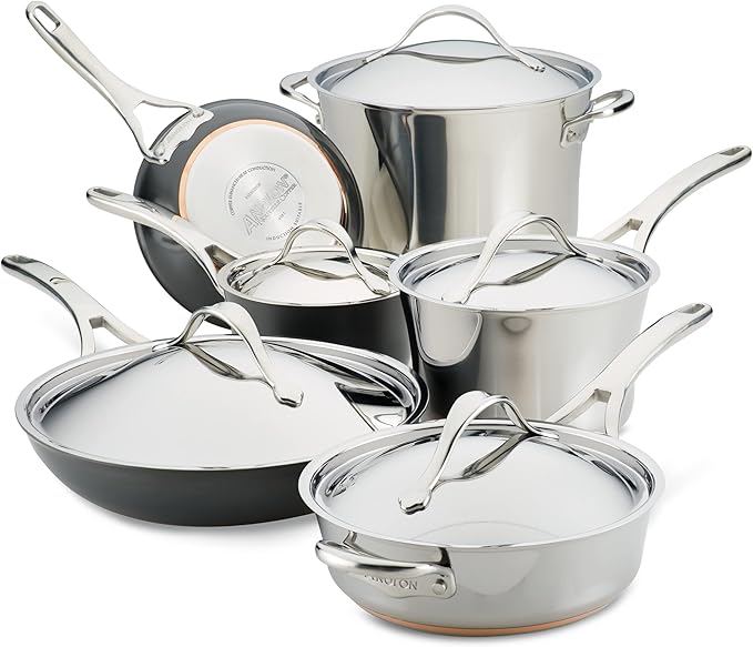 Anolon Stainless Steel & Hard Anodized Aluminum, Cookware Set