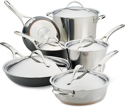 Anolon Stainless Steel & Hard Anodized Aluminum, Cookware Set