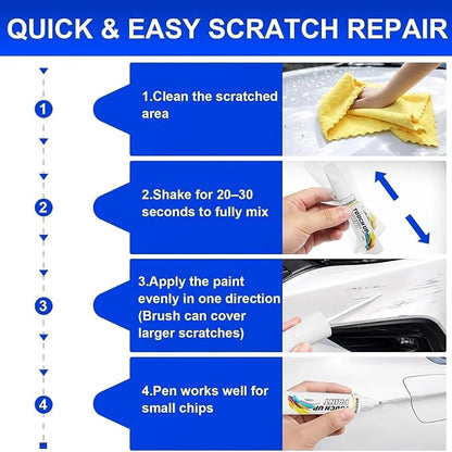 GWP Glacial White Touch Up Paint Compatible with Kia, Car Paint Scratch Remover for Nicks & Chips Repair, Automotive Paints Exact Match Sportage/Sorento/Telluride/K5