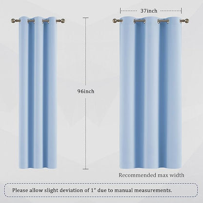 DUALIFE Light Sky Blue Curtains