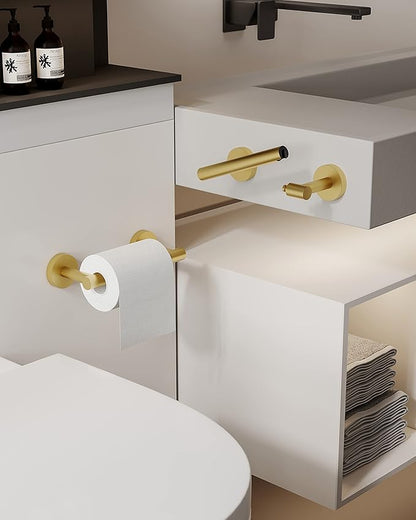 RARXTR Gold 2 Pack Toilet Paper Holder SUS304 Stainless Steel Double Post