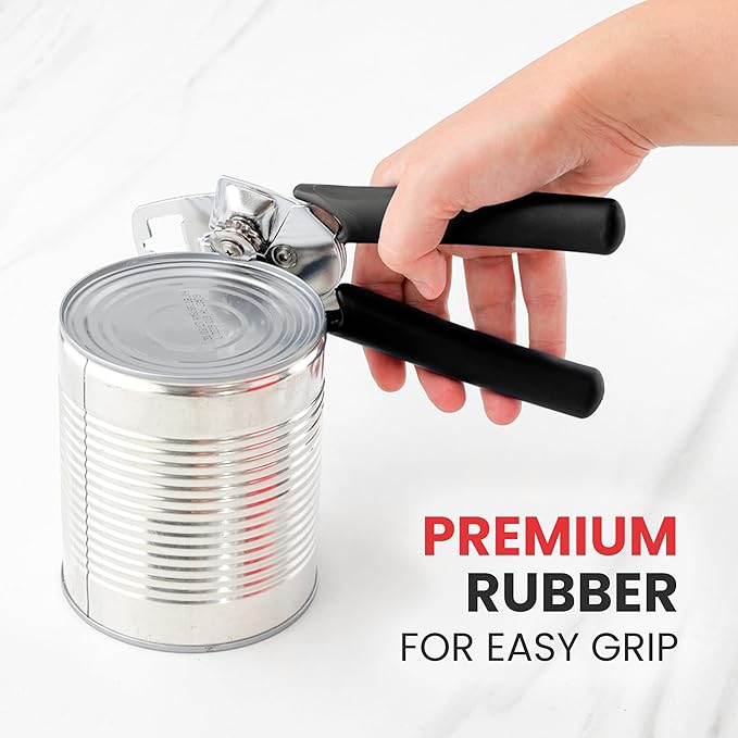 Zulay Kitchen Heavy Duty Stainless Steel Manual Can Opener – Ergonomic Soft