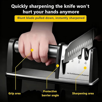Knife Sharpeners, 4 in 1 Professional Chef's Kitchen Knife Accessories