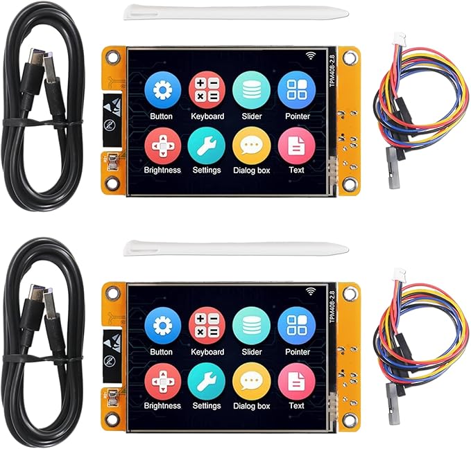 AITRIP 2 Pack ESP32 Development Board ESP32-2432S028R WiFi Bluetooth 2.8 Inch