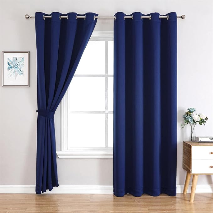 MIUCO Room Darkening Grommet Thermal Insulated Blackout Window Curtains Panels