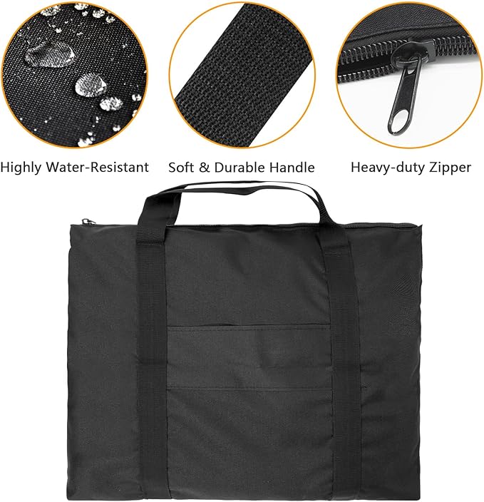Heavy Duty Steel Griddle for Camp Chef 14" Stove Cooking Systems, Carbon Steel Flat Top with Carry Bag for Camp Chef 1-Burner Griddle Outdoor Cooking Equipment 14" x 16"