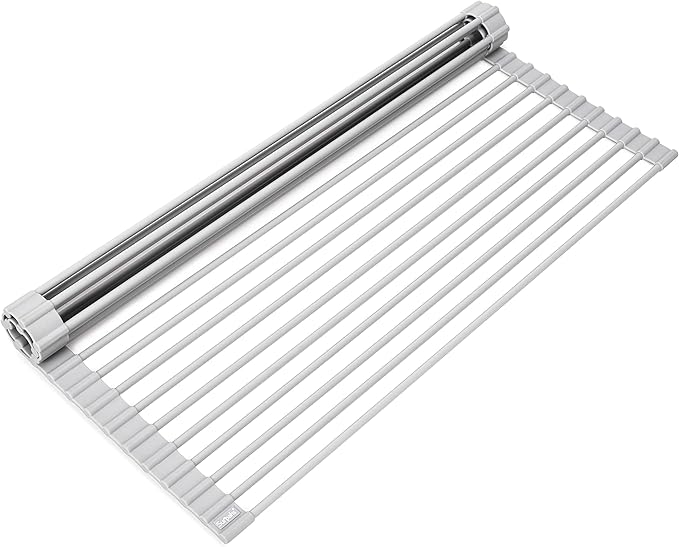 Surpahs 20.5 x 15.5 Inch Roll-Up Dish Drying Rack, Fits Across Sink Openings up